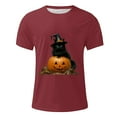 thumbnail image 3 of Mens Short Shorts Men'S Short Shorts Mens Halloween Printed Round Neck Short Sleeved Blouses/T-Shirt, 3 of 5
