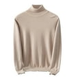 thumbnail image 2 of HaoXianJian Mens Mock Turtleneck Long Sleeve T-Shirts Solid Color Basic Slim Fitted Pullover Tees Casual Soft Comfort Big & Tall Shirts Casual T Shirts Lightweight Sweaters Size 2X 3X, 2 of 6