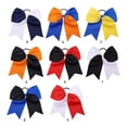 thumbnail image 4 of Minnieouse Banda para el cabello grande Nudo de lazo Elástico Color a juego Estilo pijo Coleta Titular Pelos Cuerda Scrunchies Accesorios Azul Type1 NO1, 4 of 6
