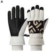 thumbnail image 2 of 1 Pair Winter Gloves Waterproof Ski Gloves Warm Windproof Touchscreen Warm Gloves for Outdoor Activities-One Size,A,Beige, 2 of 8