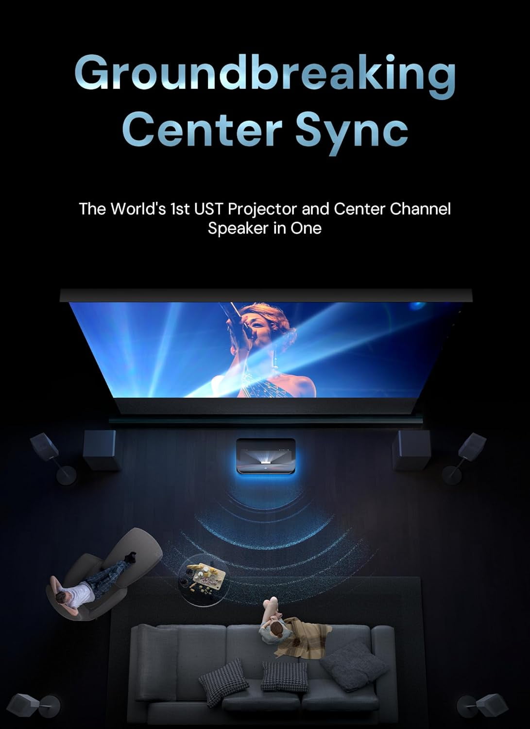 Restored AWOL Vision LTV-3000 Pro 4K Ultra Short Throw Triple Laser Projector, 0.25:1 ratio (Refurbished)