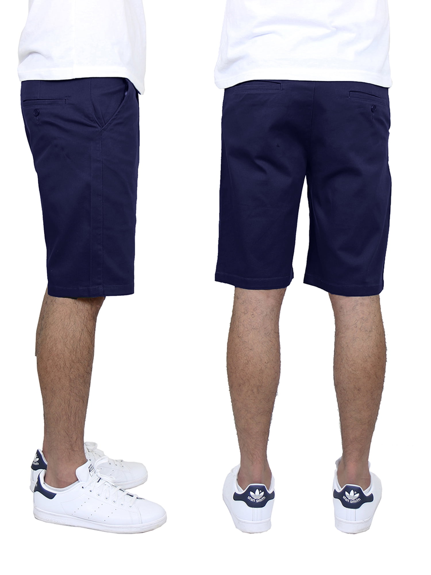 Mens 5-Pockets Flex Stretch Cotton Chino Shorts (3-Pack) - Walmart.com