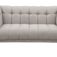 thumbnail image 7 of AC Pacific Mid-Century Modern Beige Living Room Loveseat, 7 of 7