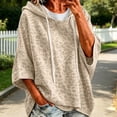 thumbnail image 2 of Womens Cheetah Print Hooded Sweatshirt Long Sleeve Leopard Pullover Hoodie Casual Loose Winter Tops Beige L, 2 of 5
