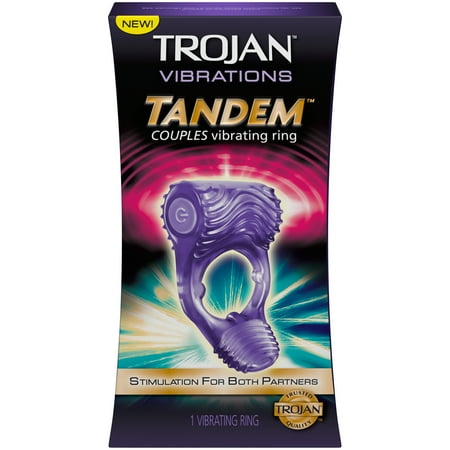 Trojan Vibrations Tandem Couples Vibrating Ring (Best Sexy Toys For Men)