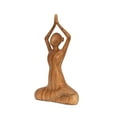 thumbnail image 2 of 10" Wooden Handmade Mini Yoga Figurines, Yoga Pose Statue, Yoga Room Studio Decor, Mindful Home Decor Yogi Gift, Decorative Shelf Decor Objects - Easy Pose, 2 of 6