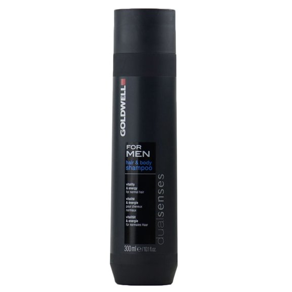 Goldwell DualSenses for Men Hair and Body Shampoo, 10.14 oz, Pack of 1 w/ Sleek Teasing Comb