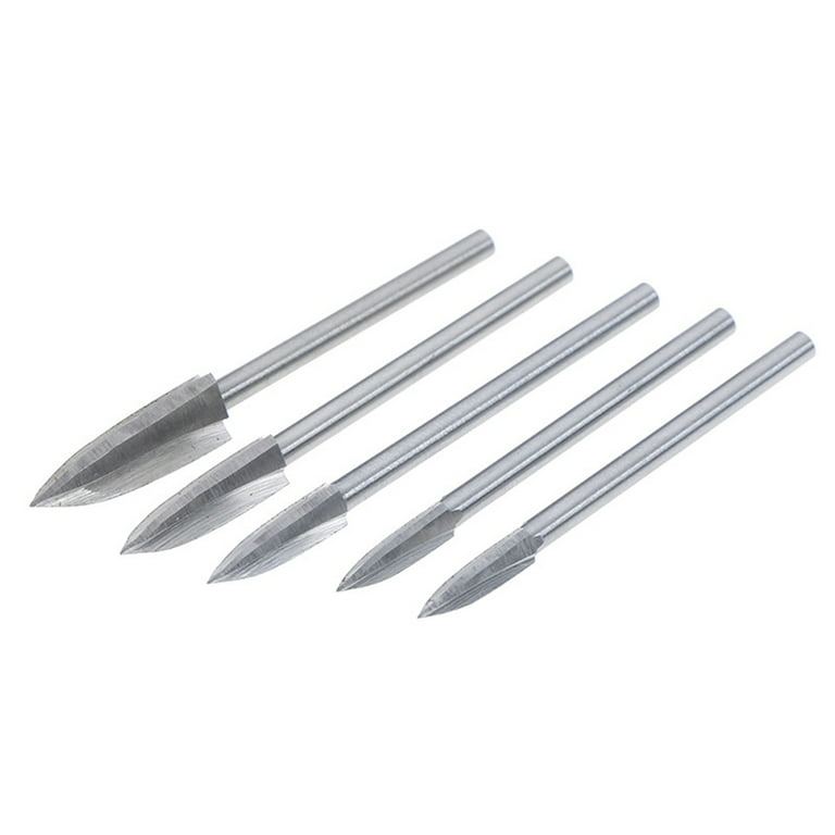 5pcs High-Speed Steel Wood Carving Engraving Drill Bit Rotary Tool Burr  Double Diamond Cut Rotary Dremel Tools Electric Grinding - AliExpress