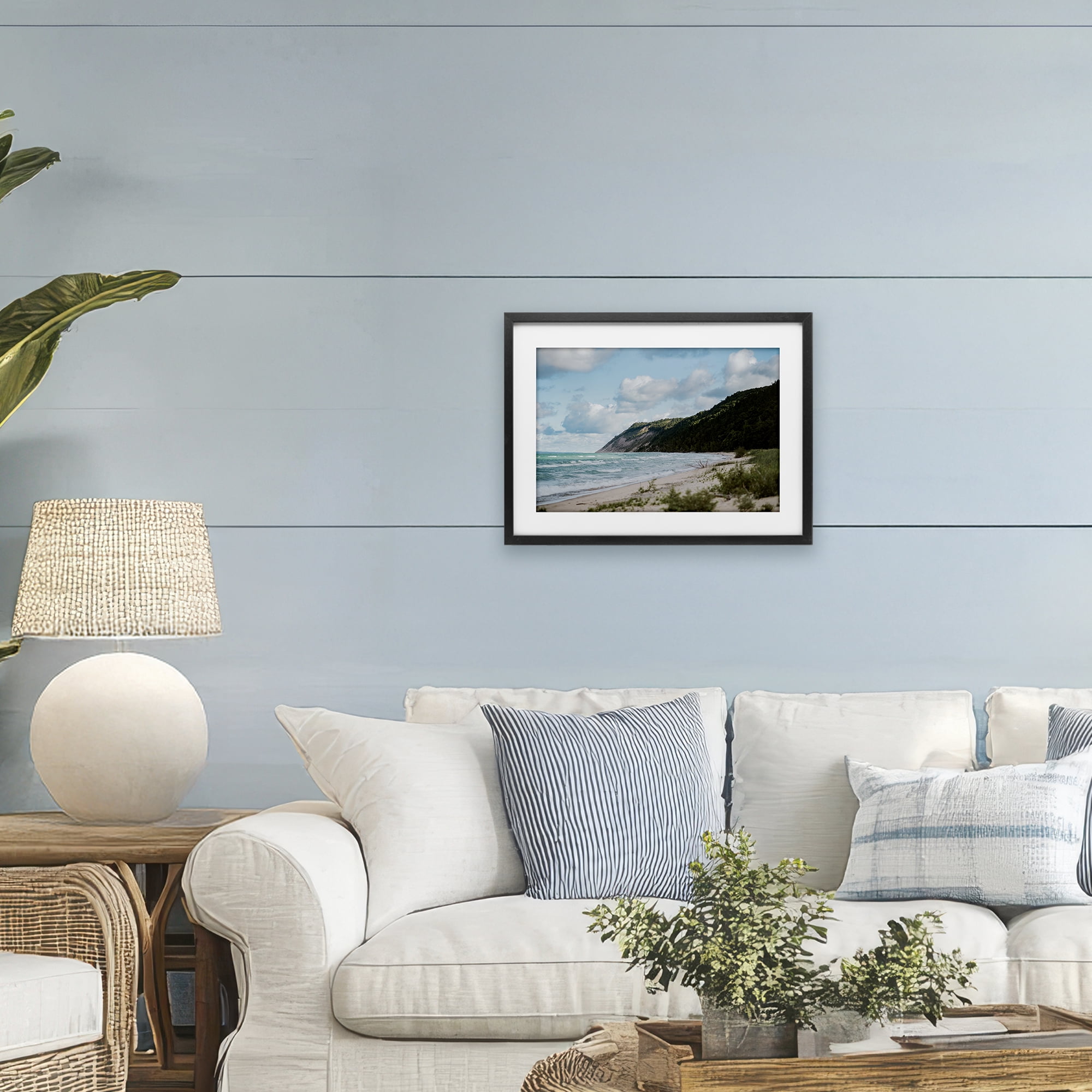 Stupell Industries Sleeping Bear Cliff Black Framed Print Under Glass, design by Amy Carroll