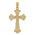 thumbnail image 5 of Finest Gold 14K Yellow Gold Diamond-Cut Polished Filigree Hearts Cross Pendant, 5 of 5