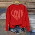 thumbnail image 6 of Women Crew Neck Pullover Oversized Hoodie Dress Zip up Sweatshirts for Women 2026 Heart Graphic Print Round Neck Long Sleeve Blouse Valentines Day Fall Winter Pullover Xxl, 6 of 7