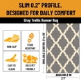 thumbnail image 3 of Ottomanson Extra Long Runner Rug 2'7" x 29' – Non-Slip Low Pile Hallway Carpet, Trellis Gray, 3 of 12