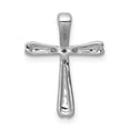 thumbnail image 3 of Real 14kt White Gold 1/20ct. 5-Stone Diamond Cross Chain Slide; for Adults and Teens; for Women and Men, 3 of 4