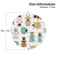 thumbnail image 3 of Bingfone Vintage Colorful Insects Leather Drinks Coasters With Set Of 6,Suitable For Home Kitchen,Coffee Cup Coasters Home Gift, 3 of 9