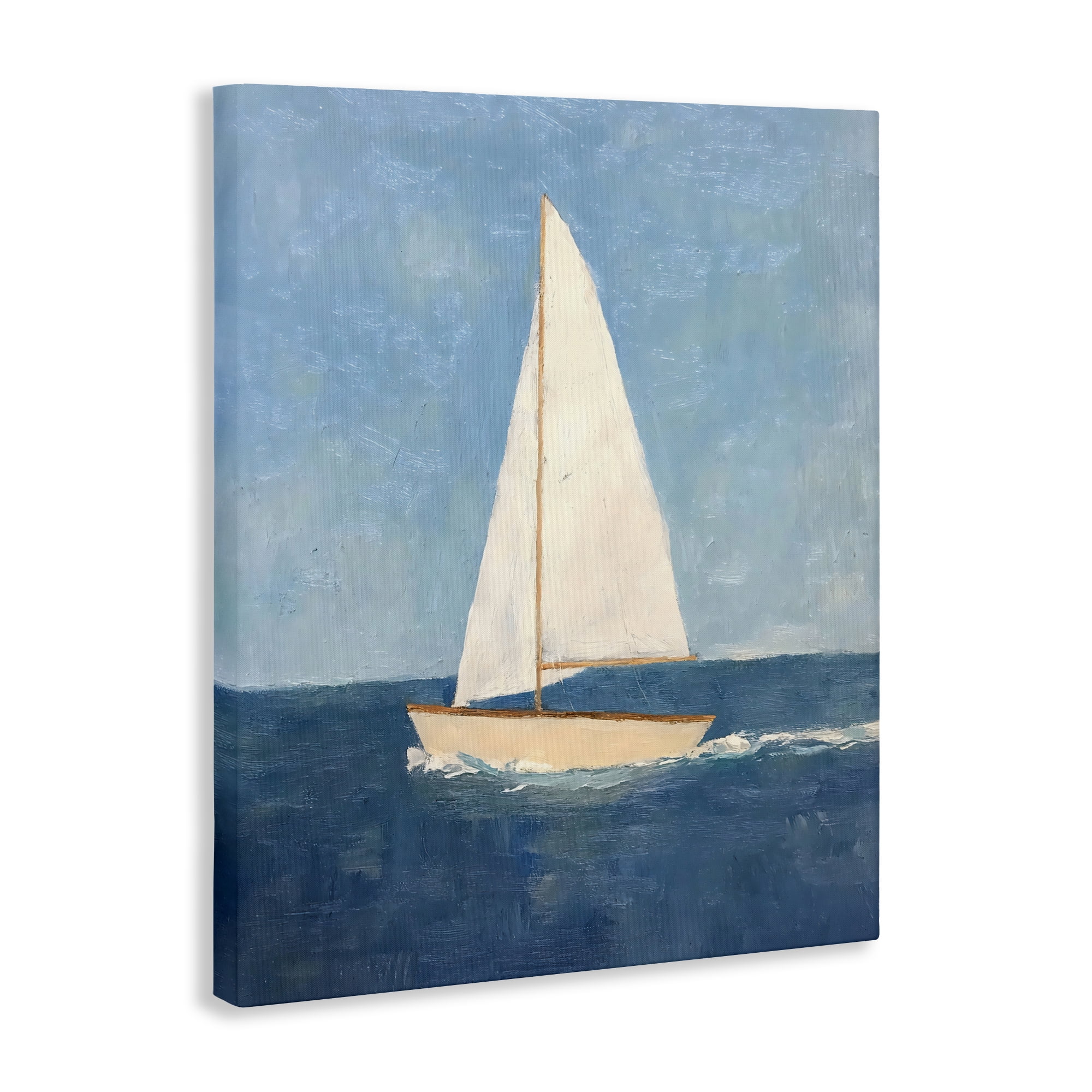 Stupell Industries Deep Blue Sail at Sea Canvas Wall Art, design by Creative Studio