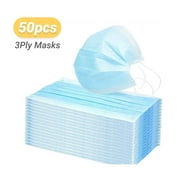 3-Layer Safety Face for Personal Health Protective for Smoke, Dust, Pollen, 50pcs BOASTV