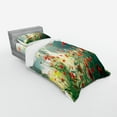 thumbnail image 3 of Ambesonne Nature Bedding Set 4 Pcs, Wild Red Poppy Field, Queen, Red Green Yellow, 3 of 3