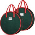 thumbnail image 2 of Wreath Storage Container, 2  Christmas Wreath Storage Bag with Sturdy Handle, Two-way Zipper,Durable Wreath Storage Organizer Box for Holiday Decoration (, 36"x8"), 2 of 7