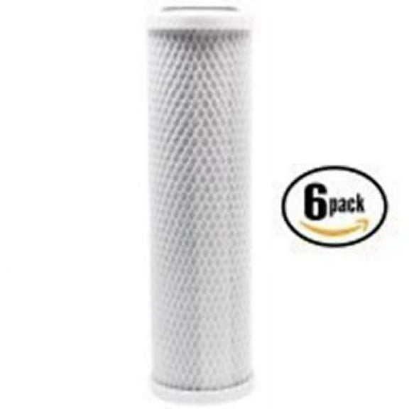6-PACK Of 5 Micron Carbon Block CTO Coconut Shell Water Filter Cartridge 10"