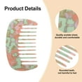 thumbnail image 3 of Unique Bargains Hair Comb Wide Tooth Anti-Static Pocket Size Comb for Thick Curly Hair Detangling Comb Pink Green, 3 of 7