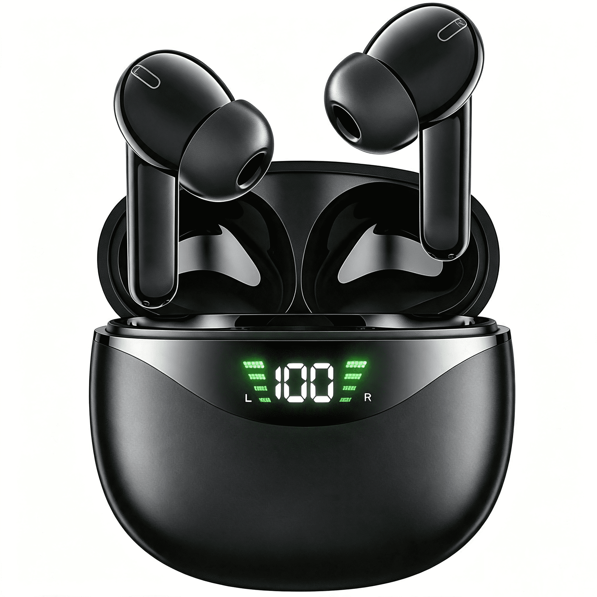 True Wireless Earbuds, 70H Playtime with LED Display, in Ear Earbuds Noise Cancelling, IPX7 Waterproof Bluetooth Earphones with Mic for iPhone/Android
