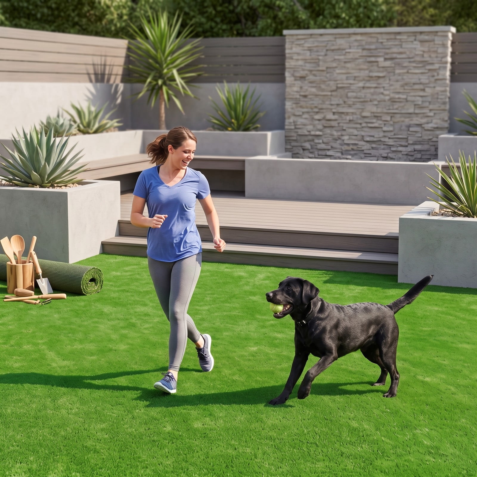 ALPULON 10 x 6.5 FT Artificial Turf Grass Rug, 65 sq.ft Realistic Synthetic Lawn Mat with Low 0.3 Inch Pile Height, Drainage Holes for Balcony Patio Yard Pet, Green