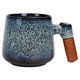 thumbnail image 5 of Taza de cerámica con mango de madera para horno, taza de café para oficina, taza de té creativa, taza de leche personalizada para el hogar, 5 of 5