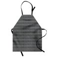 thumbnail image 1 of Muted Colors Apron, Abstract Geometric Repetition with Mosaic Little Triangles Pattern, Unisex Kitchen Bib with Adjustable Neck for Cooking Gardening, Adult Size, Dimgray and Multicolor, by Ambesonne, 1 of 4