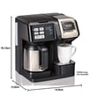 thumbnail image 2 of Hamilton Beach 49966 Cafetera térmica bidireccional, 10 tazas, Single Serve & Full Pot, Negro, acaba, 2 of 11