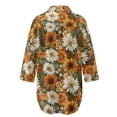 thumbnail image 5 of Xoenoiee Sunflower Daisy Print Swimsuit Coverup for Women Casual V Neck Bathing Suit Cover Ups Button Down Beach Bikini Swimwear Cover up Dress Shirt, M, 5 of 7