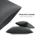 thumbnail image 5 of PiccoCasa 2 Pcs 100% Cotton Pillowcases Envelope Standard Dark Gray, 5 of 7
