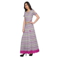 thumbnail image 3 of Moomaya Printed Cold Shoulder Cotton Crop Top Skirt Set Party Wear Ethnic Set, 3 of 6