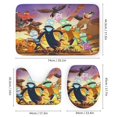 thumbnail image 3 of Opuestos solares-theme 4-Piece Shower Curtain Set with Rugs, Waterproof Bathroom Decor Set Includes Bath Mat, U-Shaped Rug, Toilet Lid Cover and Curtain with Hooks, 3 of 6