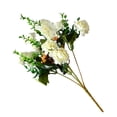 thumbnail image 3 of Artificial Flower Buds Bouquet Simulation Floral Decor Plastic Silk Cloth Fake Flower Bouquet, White, 3 of 6