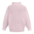 thumbnail image 5 of Conairie Ribbed Knit Sweaters for Women Thick Thread High Neck Sweaters Fashion Solid Color Fall Long Sleeve Pullovers Top Winter Clothes Pink Pink, 5 of 5