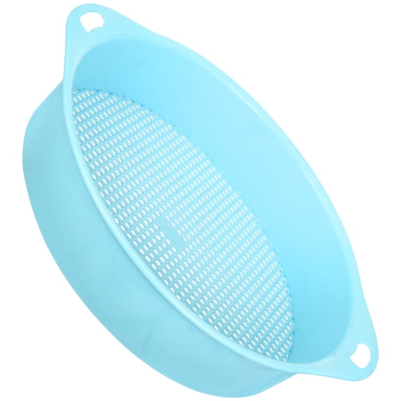 BESTOYARD Manual Soil Sieve Blue Plastic Mesh Pan Easy Rinse Lightweight Garden Sifting Tool