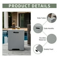 thumbnail image 2 of COSIEST Outdoor Hideaway Tank Table for Gas Fire Pits, Hides Standard 20lb Propane Tank Cover w Side Handles (Gray), 2 of 6