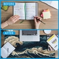 thumbnail image 3 of Japanese Ocean Waves Large Gaming Mouse Pad,Waterproof Desk Mat for Desktop,Non-Slip Rubber Base Mousepad with Stitched Edges for Laptop Office and Home 35.4X15.7 Inch, 3 of 7