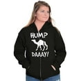 thumbnail image 3 of Hump Day Camel Wednesday Weekday Unisex Fleece Graphic Zip Up Hoodie Brisco Brands 2X, 3 of 5