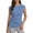 Light Blue, variant on Plus Size Tops for Women Ruched Short Sleeve Elegant Dressy Casual Scoop Neck Blouses Summer Vacation Going out T Shirts