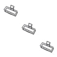 thumbnail image 1 of Qarigey Clips de garra Estilo simple grande Estilo simple Grip Accesorios de decoración geométrica Día de San Valentín Blak oscuro / Type1 NO1 Qarigey CBP220732, 1 of 6