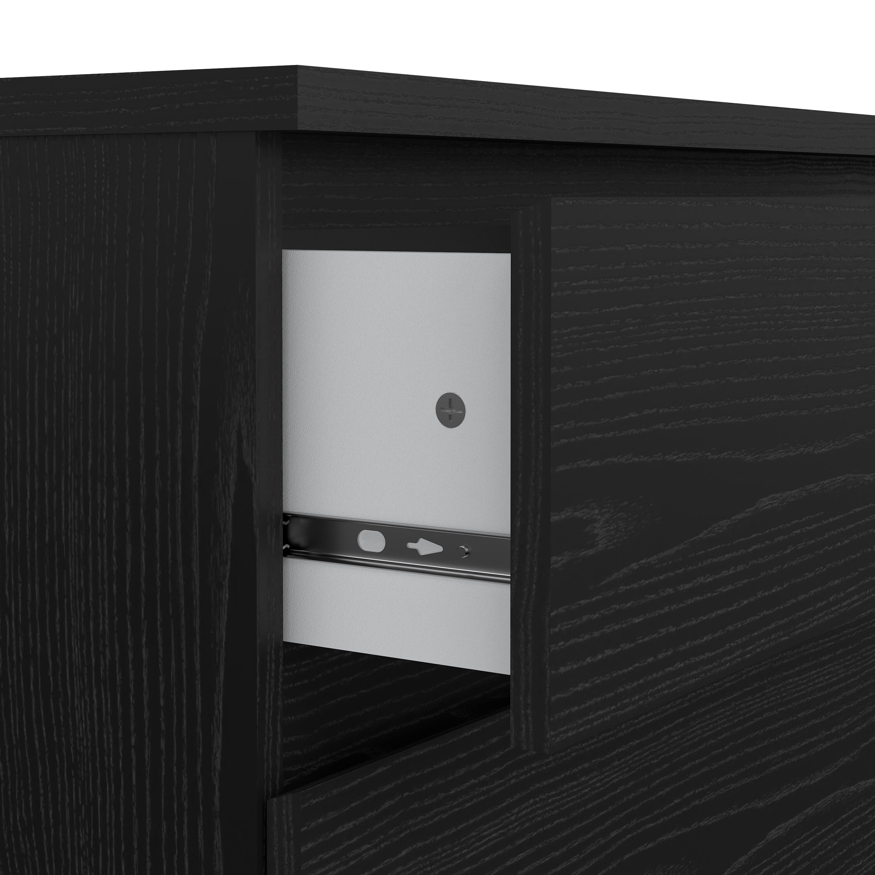 Tvilum Scottsdale 3 Drawer Chest Dresser for Adults, Black Woodgrain