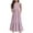 Pink, variant on AJTQTH Stylish Sundress for Girls Kids Cute Striped Round Neck Flutter Sleeve Tunic Gowns Tiered Flowy Maxi Dress Casual Outfits for Summer Party Travel Blue 8 Years