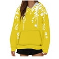 thumbnail image 2 of TIMIFIS Hoodies pour Femmes Automne Hiver Mode Manches Longues Imprimé Graphique Sweatshirts Décontractés à Capuche avec Poche, 2 of 5