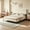 Beige, variant on AUU King Size Velvet Upholstered Platform Bed with Adjustable Height Headboard – Quiet, Sturdy Slat Support, No Box Spring Needed, Easy Assembly