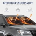 thumbnail image 4 of Honeii Cool Fire Lion Print Foldable Car Sun Shade for Windshield, 2-Piece UV Protection Shade, Protects Car Interior, Ideal for Cars, Trucks, SUVs-Small, 4 of 6
