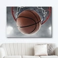 thumbnail image 2 of wall26 Canvas Print Wall Art Vibrant High Contrast Basketball Hoop Stadium Boys Room Decor Sports Fitness Photography Realism Decorative Scenic Multicolor for Living Room, Bedroom, Office - 32x48, 2 of 5