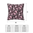 thumbnail image 2 of Throw Pillow Covers, Pink Leaves Daisies Flowers Soft Square Pillow Cases with Invisible Zipper for Couch Bed Sofa, Farmhouse Fall Home Decor 20"x20", 2 of 7