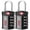 Black 2PK, variant on Forge Combination Locks, 2 Pack Black Luggage Locks.