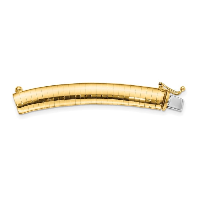 Diamond2Deal 14K Collier Rallonge Oméga 8mm en Or Jaune pour Femmes